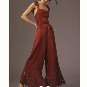 By Anthropologie Lace Mix Jumpsuit